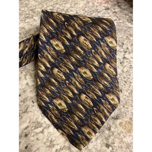 Bellini Men's Silk Geometric Neck Tie Multi-Color Classic Browns 3 7/8" x 57"